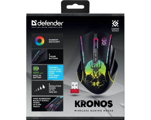 Мишка Defender Kronos GM-695 Wireless Black (52695)