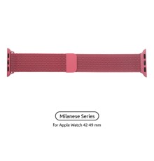 Ремінець до смарт-годинника Armorstandart Milanese Loop для Apple Watch 49/46/45/44/42 (Series 1-3) Raspberry Red (ARM55262)