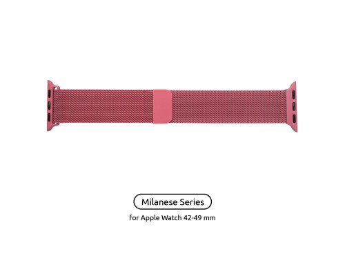 Ремінець до смарт-годинника Armorstandart Milanese Loop для Apple Watch 49/46/45/44/42 (Series 1-3) Raspberry Red (ARM55262)