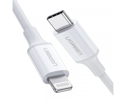 Дата кабель USB-C to Lightning 1.0m 3A US171 white UGREEN (10493)