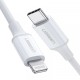 Дата кабель USB-C to Lightning 1.0m 3A US171 white UGREEN (10493)