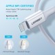 Дата кабель USB-C to Lightning 1.0m 3A US171 white UGREEN (10493)