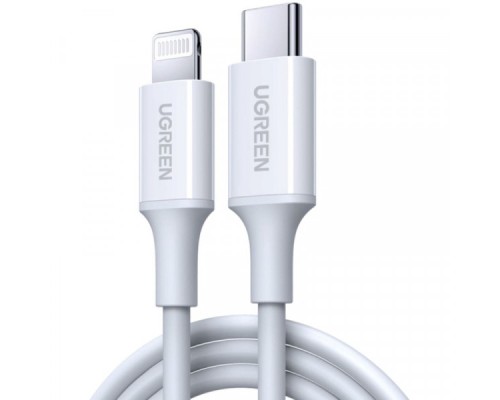 Дата кабель USB-C to Lightning 1.0m 3A US171 white UGREEN (10493)
