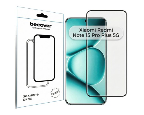 Скло захисне BeCover Xiaomi Redmi Note 15 Pro Plus 5G Black (714791)