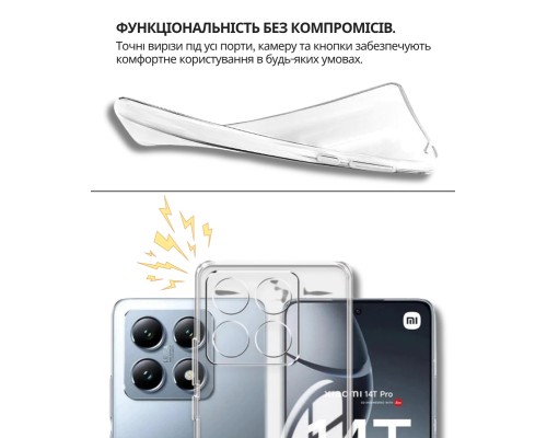Чохол до мобільного телефона BeCover Silicone Xiaomi 15T Transparent (714688)