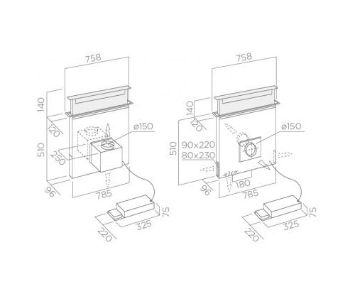 Витяжка кухонна Elica PANDORA BL/F/90