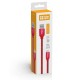 Дата кабель Кабель Colorway USB - Apple Lightning 2.1А 1м червоний ColorWay (CW-CBUL004-RD)