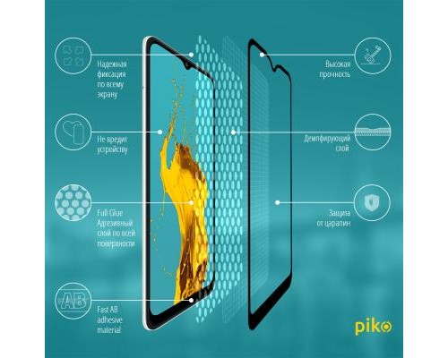 Скло захисне Piko Full Glue Samsung A02 (1283126509452)