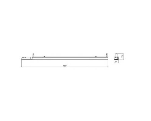 Світильник Osram LEDVANCE LINEAR HOUSING, 900мм (4058075522060)