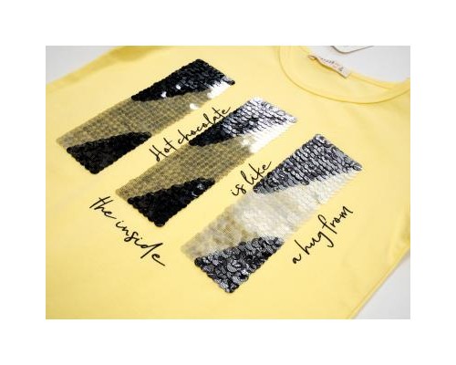 Футболка дитяча Breeze з паєтками (14299-152G-yellow)