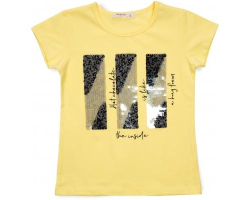 Футболка дитяча Breeze з паєтками (14299-152G-yellow)
