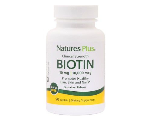 Вітамін Natures Plus Біотин (В7) Повільного Вивільнення, Nature's Plus, 10 мг, 90 (NAP-01793) Вітамін Natures Plus Біотин (В7) Повільного Вивільнення, Nature's Plus, 10 мг, 90 (NAP-01793)