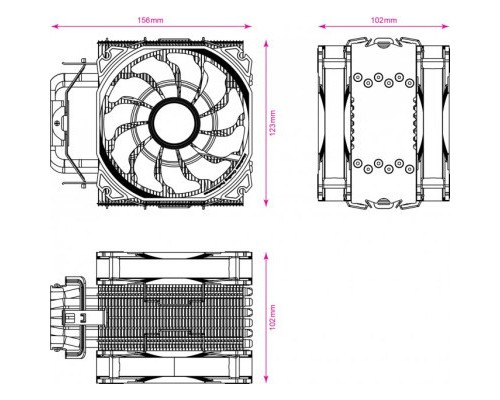 Кулер до процесора 2E GAMING AIR COOL (2E-AC120D6-ARGB)