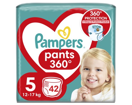 Підгузки Pampers трусики Pants Розмір 5 (12-17 кг) 42 шт. (8006540068960)
