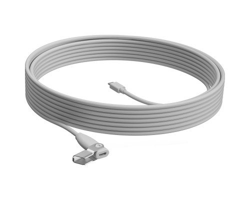 Кабель мультимедійний Logitech Rally Mic Pod Extension Cable Off White USB WW 10M (952-000047)