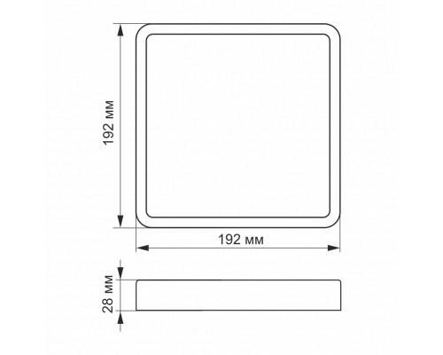 Світильник Videx LED накладний квадрат 18W 5000K (VL-DLSS-185)