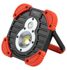 Прожектор Neo Tools акумулятор, 2600мАг, 3.7 Li-ion, 10 Вт + 3 Вт, 750+ 250 люме (99-040)