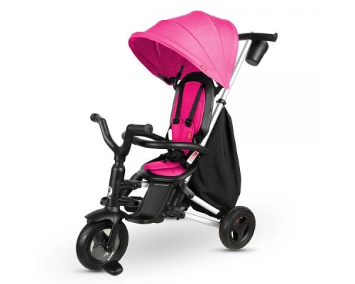 Дитячий велосипед QPlay Nova+ Rubber Flora (S700FloralPink+Rubber)