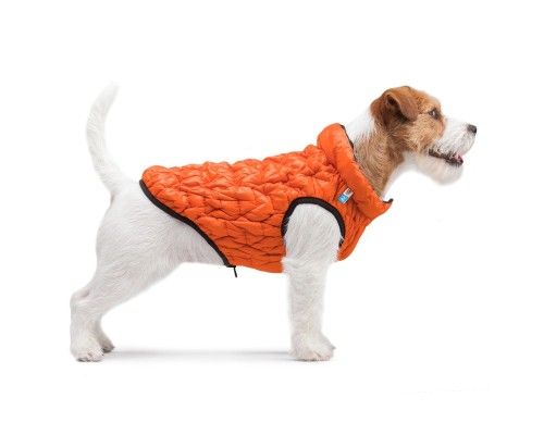 Курточка для тварин Collar AiryVest UNI двостороння XS 28 жовтогарячо-чорна (2518)