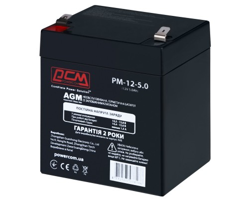 Батарея до ДБЖ Powercom PM-12-5.0, 12V 5Ah (PM-12-5.0) 