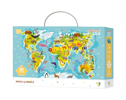 Пазл DoDo обсерваційний Мапа світу Тваринки (300133)
