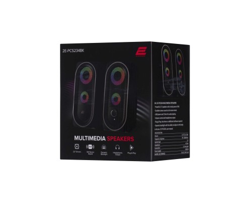 Акустична система 2E PCS234 RGB USB Black (2E-PCS234BK) 