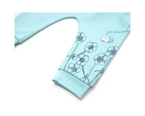 Набір дитячого одягу Miniworld з квіточками (16137-68G-mint)