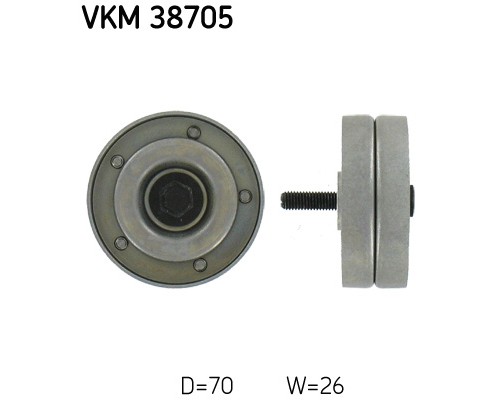 Ролик натягувача ременя SKF VKM 38705