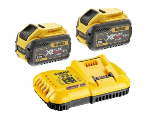 Набір акумулятор + зарядний пристрій DeWALT ЗП 18V, 54V, вихідний струм 8А, 2x9Ah(54V) (DCB118X2)