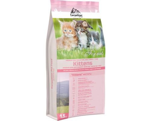 Сухий корм для кішок Carpathian Pet Food Kittens 1.5 кг (4820111140916) Сухий корм для кішок Carpathian Pet Food Kittens 1.5 кг (4820111140916)