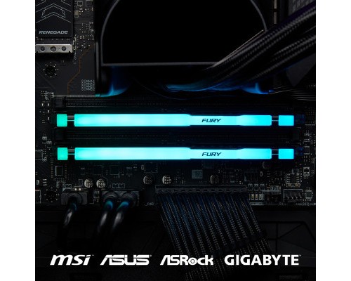 Модуль пам'яті для комп'ютера DDR5 64GB (2x32GB) 5200 MHz Beast RGB EXPO Kingston Fury (ex.HyperX) (KF552C36BBEAK2-64) Модуль пам'яті для комп'ютера DDR5 64GB (2x32GB) 5200 MHz Beast RGB EXPO Kingston Fury (ex.HyperX) (KF552C36BBEAK2-64)
