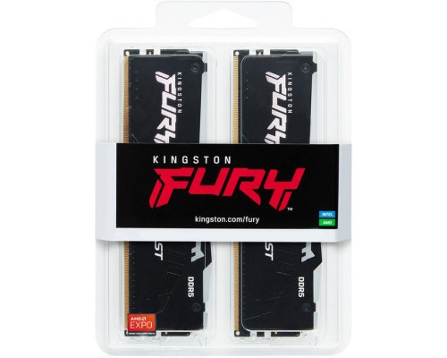 Модуль пам'яті для комп'ютера DDR5 64GB (2x32GB) 5200 MHz Beast RGB EXPO Kingston Fury (ex.HyperX) (KF552C36BBEAK2-64) Модуль пам'яті для комп'ютера DDR5 64GB (2x32GB) 5200 MHz Beast RGB EXPO Kingston Fury (ex.HyperX) (KF552C36BBEAK2-64)
