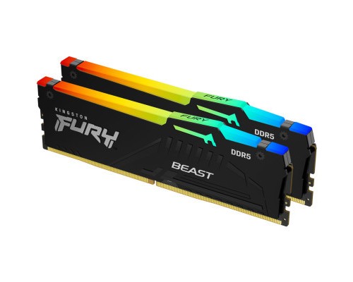 Модуль пам'яті для комп'ютера DDR5 64GB (2x32GB) 5200 MHz Beast RGB EXPO Kingston Fury (ex.HyperX) (KF552C36BBEAK2-64) Модуль пам'яті для комп'ютера DDR5 64GB (2x32GB) 5200 MHz Beast RGB EXPO Kingston Fury (ex.HyperX) (KF552C36BBEAK2-64)