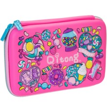 Пенал Cool For School 1 відділення з органайзером фуксія (QT-5627-Rosered)