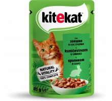 Вологий корм для кішок Kitekat з кроликом у соусі 85 г (5900951307324)