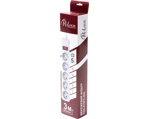 Мережевий фільтр живлення Prologix PRS-075P5-30G