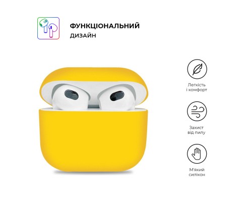 Чохол для навушників Armorstandart Ultrathin Silicone Case для Apple AirPods 3 Yellow (ARM60299) Чохол для навушників Armorstandart Ultrathin Silicone Case для Apple AirPods 3 Yellow (ARM60299)