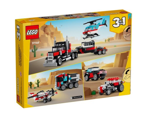 Конструктор LEGO Creator Бортова вантажівка з гелікоптером 270 деталей (31146)