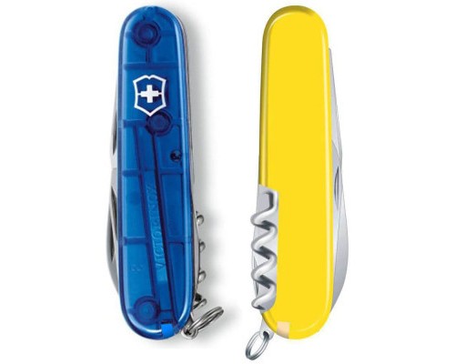 Ніж Victorinox Spartan Ukraine 91 мм Синьо-прозорий/Жовтий (1.3603.T2.8)
