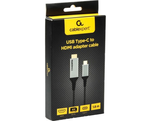 Кабель мультимедійний USB-C to HDMI 1.8m 4K 60Hz Cablexpert (A-CM-HDMIM4K-1.8M) Кабель мультимедійний USB-C to HDMI 1.8m 4K 60Hz Cablexpert (A-CM-HDMIM4K-1.8M)