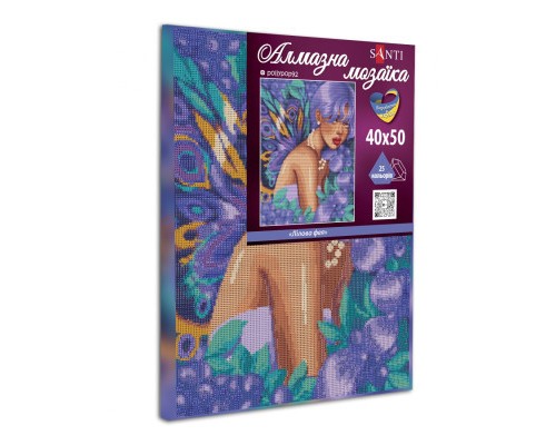 Картина по номерам Santi Лілова фея 40*50 см ©pollypop92 алмазна мозаїка (954706)