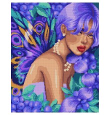 Картина по номерам Santi Лілова фея 40*50 см ©pollypop92 алмазна мозаїка (954706)