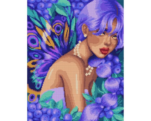 Картина по номерам Santi Лілова фея 40*50 см ©pollypop92 алмазна мозаїка (954706)