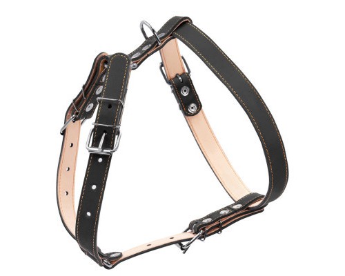 Шлея для собак Collar подвійна для середніх порід Ш 25 мм А:49-68 см В:68-80 см чорна (06421)