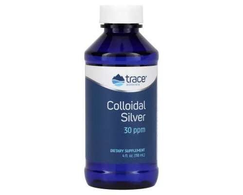Мінерали Trace Minerals Колоїдне срібло, Colloidal Silver, 118 мл (TMR-00577)