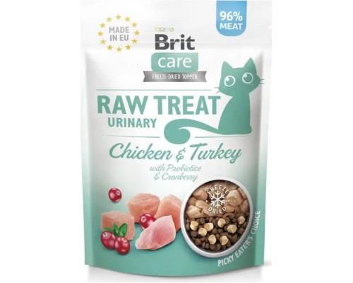 Ласощі для котів Brit Care Raw Treat Urinary Freeze-dried 40 г - курка та лосось (8595602569540)