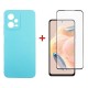 Чохол до мобільного телефона Dengos Xiaomi Redmi Note 12 Pro 5G Case + Glass (Ice blue) (DG-KM-85)