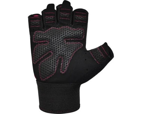 Рукавички для фітнесу RDX W1 Half Pink S (WGA-W1HP-S)