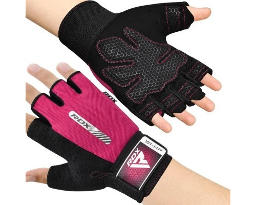 Рукавички для фітнесу RDX W1 Half Pink S (WGA-W1HP-S)
