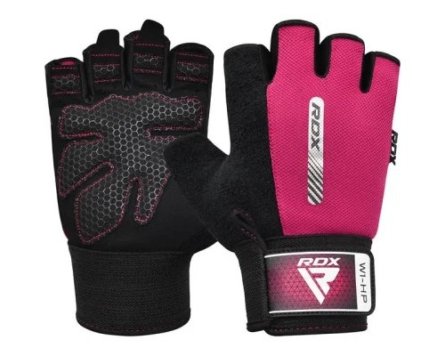 Рукавички для фітнесу RDX W1 Half Pink S (WGA-W1HP-S)
